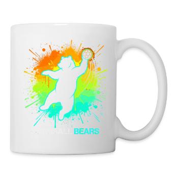 Handball Bär Kinder Sport Tier Handballer Motiv - Tasse - Weiß - Rechts