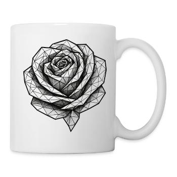 Geometric Rose Black & White - Mug - white - Right