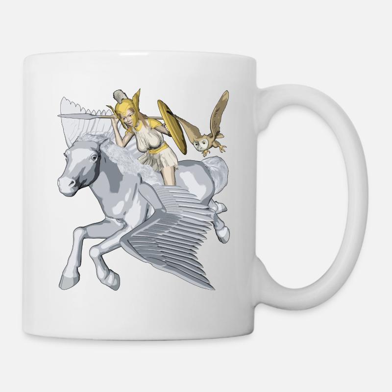 Athena and Pegasus - Mug - white