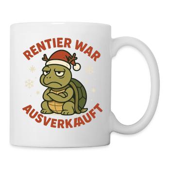 Reindeer was turtle Xmas - Mug - white - Right