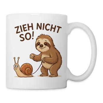 Don't pull like that! Sloth Snail - Mug - white - Right