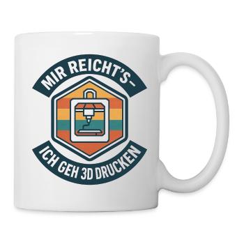 3D Druck Mir reichts G-Code - Tasse - Weiß - Rechts