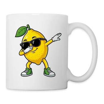 Dessin animé Dun Citron dans la pose Dab - Mug blanc - blanc - Droite