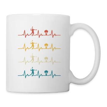 badminton heartbeat retro badminton  - Mug blanc - blanc - Droite