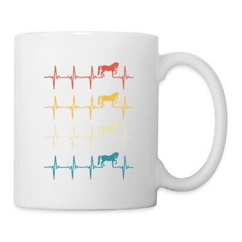Retro Pferd Herzschlagpferd - Tasse - Weiß - Rechts