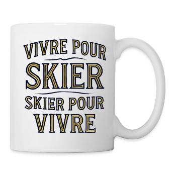 Live to Ski, Ski to Live - Mug - white - Right