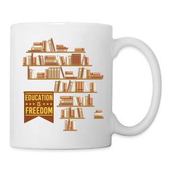 Education Is Freedom – Black History Pride - Mug - white - Right