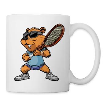 Tennis Biber - Tasse - Weiß - Rechts