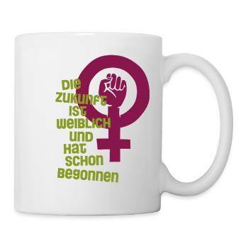 Die Zukunft ist weiblich - Tasse - Weiß - Rechts