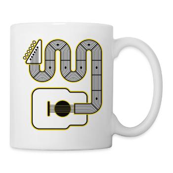 Guitare géométrique - Mug blanc - blanc - Droite