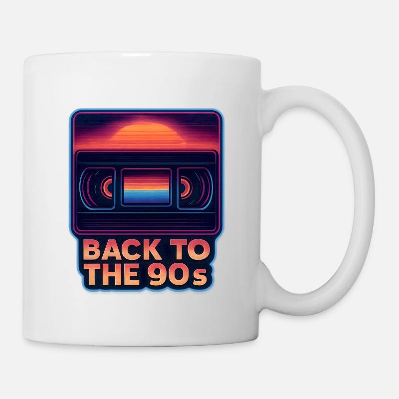 Back to the 90s VHS Cassette Retro - Mug - white