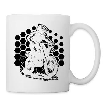 Conception motocross Power Motocross - Mug blanc - blanc - Droite