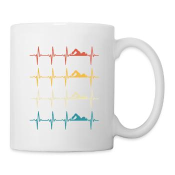 Nageur Natation Heartbeat Swim - Mug blanc - blanc - Droite
