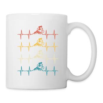 Mountain Bike Heartbeat Retro Mountain Bike - Mug - white - Right