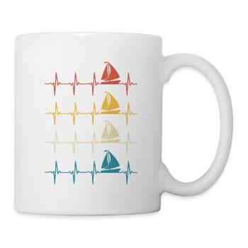 Segelboot Heartbeat Segelboot - Tasse - Weiß - Rechts