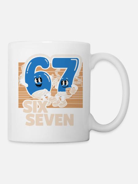 67 Six Seven meme Sauna Spa - Italienisch Lust - Tasse - Weiß
