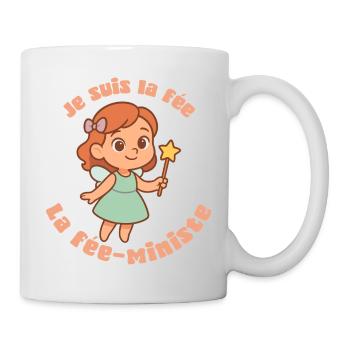 Je suis la Fée-Ministe – Design Fée Féministe Kawa - Mug blanc - blanc - Droite