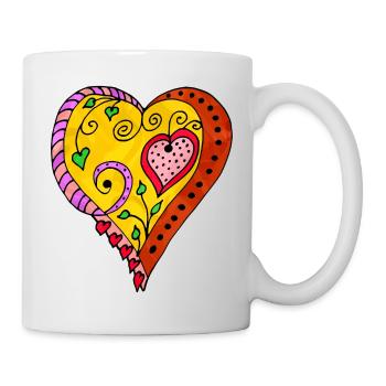 Herz - Tasse - Weiß - Rechts