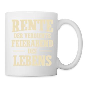 Pension the well-deserved end of life - Mug - white - Right