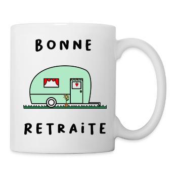 FRÖHLICHES RETREAT. RUHESTAND. PENSIONIERT. RUHESTAND - Tasse - Weiß - Rechts