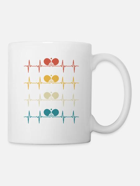Tischtennis, Herzschlag, Tischtennis, Tischtennis, Tischtennis - Tasse - Weiß