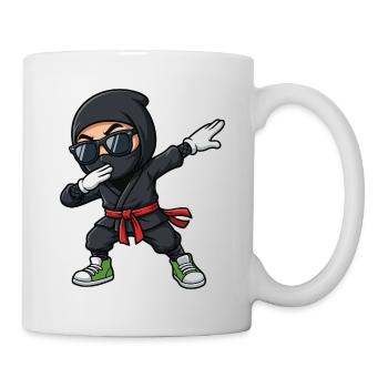 Funny Dabbing Ninja Cartoon - Mug - white - Right