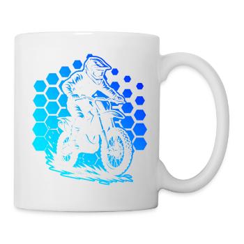 Motif motocross pour les vrais passionnés - Mug blanc - blanc - Droite