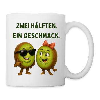 Two halves of a taste of kiwifruit - Mug - white - Right