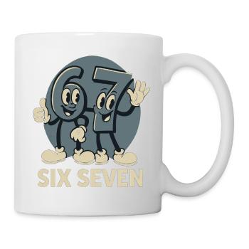 67 Six Seven 6-7 Funny Gift Cute - Mug - white - Right
