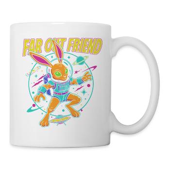 Far Out Bunny Weltraum - Tasse - Weiß - Rechts
