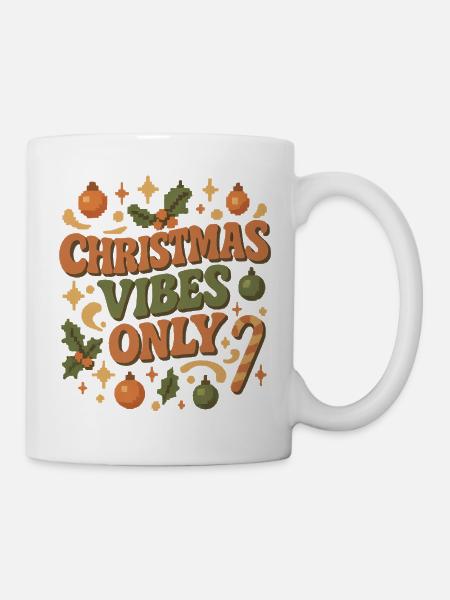 Weihnachts Vibes Only - Tasse - Weiß