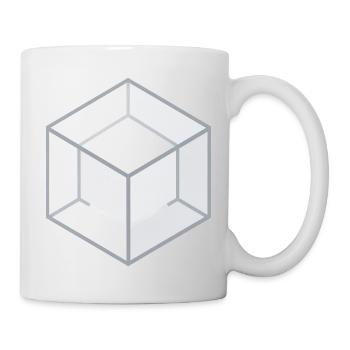 Geometric 3D Cube Line Style - Mug - white - Right
