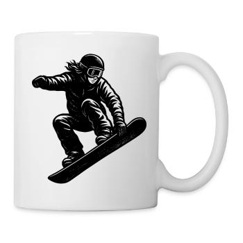 Snowboard Motiv das sofort wirkt - Tasse - Weiß - Rechts