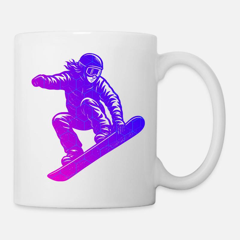 Snowboard motif for real lovers - Mug - white