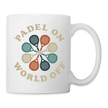 Padel amusant | Padel On, Monde Arrêté - Mug blanc - blanc - Droite