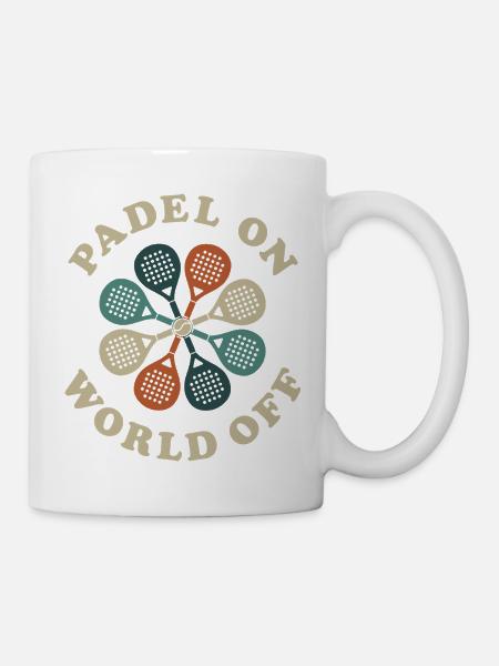 Lustiges Padel | Padel On, World Off - Tasse - Weiß