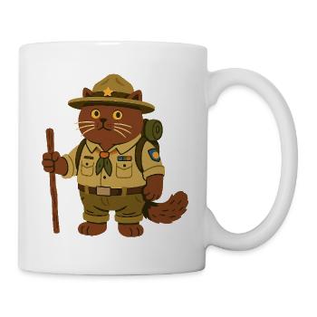 Der Abenteuer-Kater: BKH Scout - Tasse - Weiß - Rechts