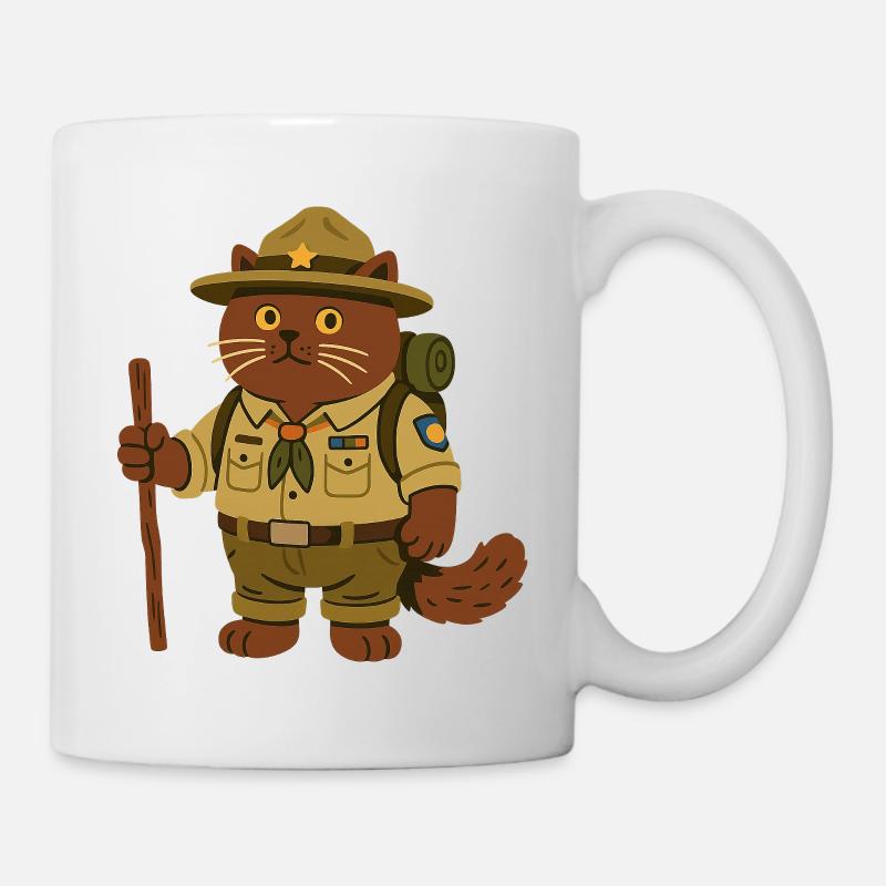 Der Abenteuer-Kater: BKH Scout - Tasse - Weiß