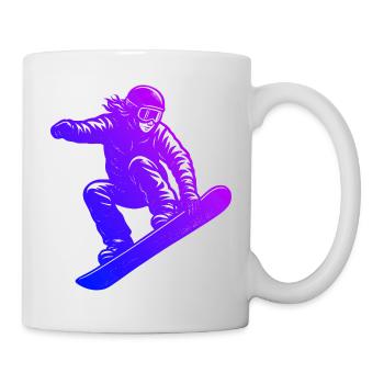 Frisches Snowboard Motiv für Snowboard - Tasse - Weiß - Rechts