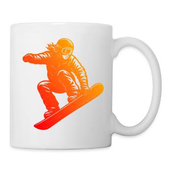 Conception simple et intemporelle du snowboard - Mug blanc - blanc - Droite