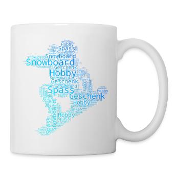 Lustiges Snowboard Motiv - Tasse - Weiß - Rechts