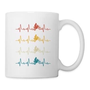 Dirt Bike Rider Motocross Heartbeat Dirt Biking - Mug - white - Right
