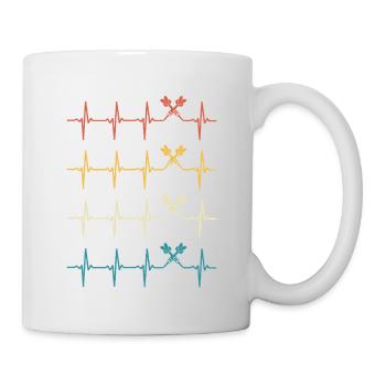 Dart Heartbeat Rétro Darts Darter - Mug blanc - blanc - Droite