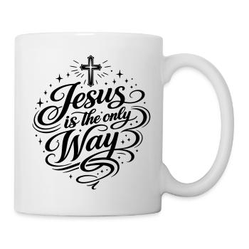 Jesus is the only way - Mug - white - Right