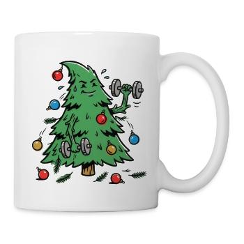 Train hard, decorate harder - Tasse - Weiß - Rechts
