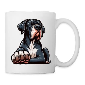 Deutsche Dogge Doggen Doggenbesitzer Doggenfan - Tasse - Weiß - Rechts