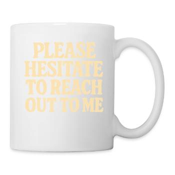 N’hésitez pas à me contacter - Mug blanc - blanc - Droite