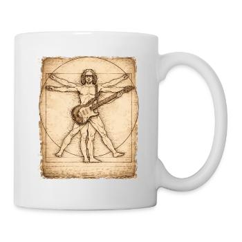 Vitruvian Rocker Guitarist Design - Mug - white - Right