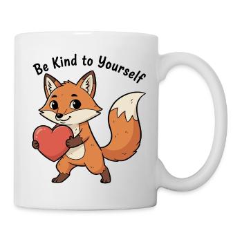 Niedlicher Fuchs mit Herz - Tasse - Weiß - Rechts