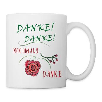 Thank You Thank You Roses Embroidery - Mug - white - Right
